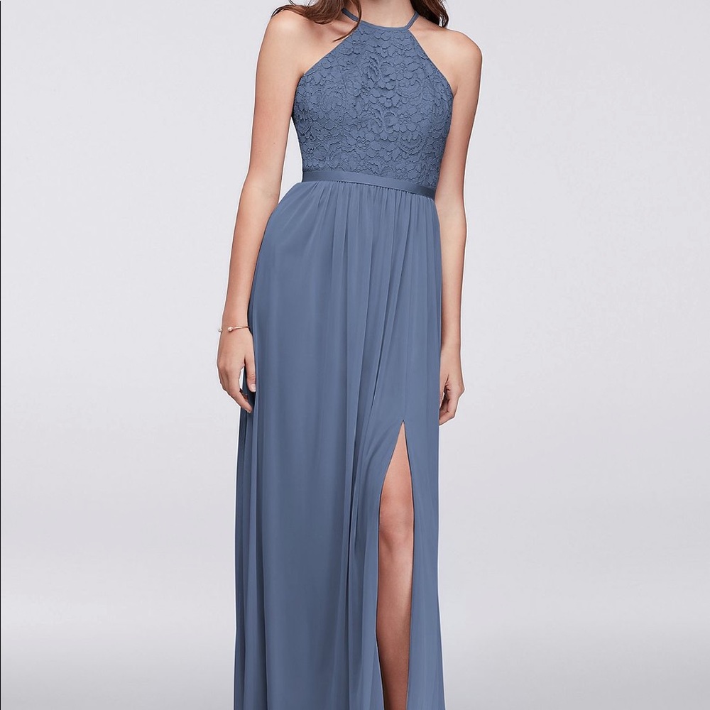 Steel Blue David’s Bridal Bridesmaid/Formal Dress